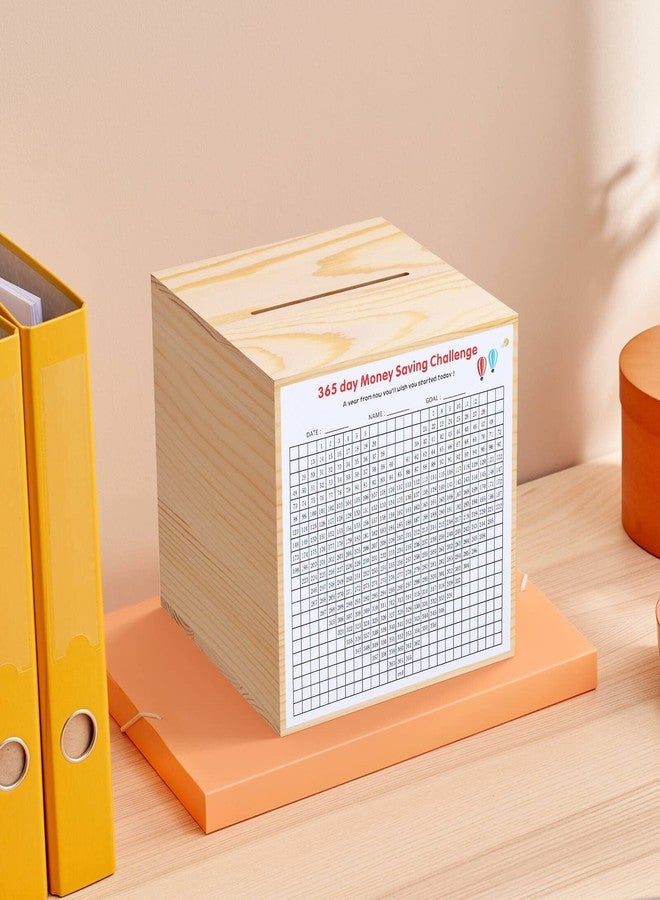 HCHANGEN Adults Piggy Bank Creative for Real-Money, Natural Wood Money Box, Can Only Save The Piggy Bank That Cannot be Taken Out (Natural, 4.72inches) - Image 5